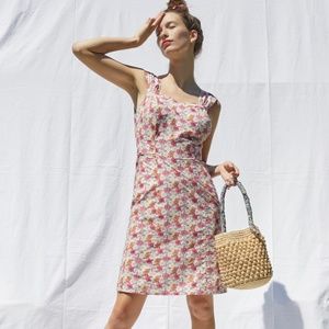 Rouje MARGE Dress Pink Floral Summer Vintage Style